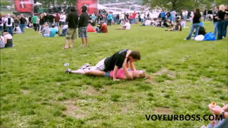 Voyeurboss catches horny rave couple bang at concert